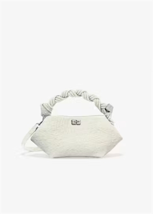 Bou mini ostrich bag Egret C2100021Ganni 